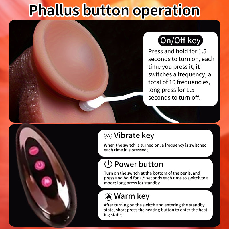 LM-401Penis women masturbating full body heating electric waterproof vibrating rod simulated sex toys